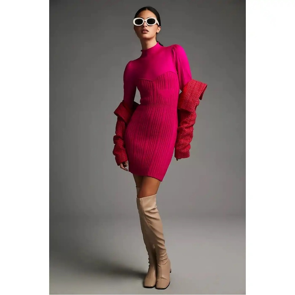 Anthropologie Turtleneck Sweater Dress Size L